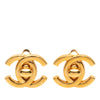 Chanel CC Gold Plated Turn Lock Clip on Earrings Secondhand