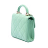 Chanel CC Quilted Lambskin Top Handle Flap Coin Purse with Chain Secondhand
