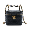 Secondhand Chanel Small Quilted Calfskin Chain Bar Vanity Case with Chain