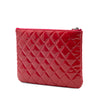 Chanel Small Quilted Patent Valentine Hearts O Case Clutch Secondhand