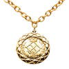Chanel CC Gold Plated Medallion Lion Crest Pendant Necklace Secondhand
