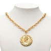 Chanel CC Gold Plated Medallion Lion Crest Pendant Necklace Secondhand