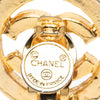 Chanel CC Gold Plated Rhinestone Round Clip On Earrings Secondhand
