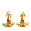 Chanel CC Gold Plated Clover Clip On Earrings Secondhand
