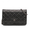 Secondhand Chanel CC Quilted Crinkled Calfskin Wallet On Chain