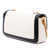 Fendi Bicolor Leather Chain Midi Baguette Secondhand