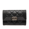 Chanel Quilted Caviar Boy Flap Card Holder Secondhand