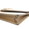 Saint Laurent Metallic Crackled Chevron Calfskin Monogram Envelope Chain Wallet Secondhand