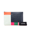 Chanel Large Lambskin Colorblock Patchwork O Case Secondhand