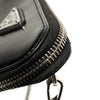 Prada Mini Spazzolato Leather Triangle Chain Crossbody Secondhand