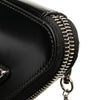 Prada Mini Spazzolato Leather Triangle Chain Crossbody Secondhand
