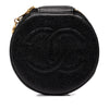 Chanel Caviar Travel Round Jewelry Case Secondhand