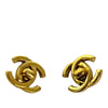 Chanel CC Gold Plated Turn Lock Clip on Earrings Secondhand