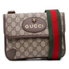Gucci Small GG Supreme Web Neo Vintage Double Flap Messenger Bag Secondhand