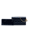 Dior Patent Cannage Lady Dior Pouch with Chain Secondhand