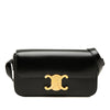 Celine Shiny Calfskin Triomphe Claude Shoulder Bag Secondhand