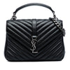 Saint Laurent Medium Chevron Sheepskin Monogram College Satchel Secondhand