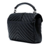 Saint Laurent Medium Chevron Sheepskin Monogram College Satchel Secondhand