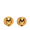 Chanel Gold Plated Strass Lion Head Clip On Earrings Secondhand