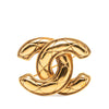 Chanel CC Gold Plated Quilted Brooch Secondhand