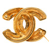 Chanel CC Gold Plated Quilted Brooch Secondhand