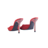 second hand Les Tropeziennes Red Suede Crystal Heel Pointed Mules- '00s