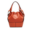 Leather Balloon Bucket Bag - '10s Second-hand