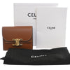 Celine Shiny Calfskin Triomphe Flap Small Wallet Secondhand