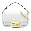 Fendi Mini Zucca Embossed Leather Baguette Satchel Secondhand