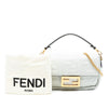 Fendi Mini Zucca Embossed Leather Baguette Satchel Secondhand