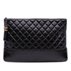 Secondhand Chanel Large Aged Calfskin Gabrielle O Case Clutch
