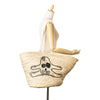 Celine Andre Butzer Large Raffia Classic Wanderer Embroidered Shopping Tote Secondhand