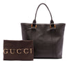 Gucci Grained Calfskin Bamboo Shopper Tote Secondhand