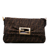 Secondhand Fendi Large Zucca Canvas Mia Flap Shoulder Bag