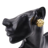 Chanel CC Quilted Gold Plated Round Clip On Earrings Secondhand