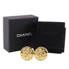 Chanel CC Quilted Gold Plated Round Clip On Earrings Secondhand