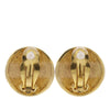 Chanel CC Quilted Gold Plated Round Clip On Earrings Secondhand