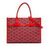Versace Multicolor Coated Canvas La Greca Tote Secondhand
