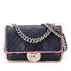 Chanel Quilted Lambskin and Tweed Elegant Trim Flap Secondhand