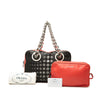 Prada Perforated Leather City Fori Chain Handbag Secondhand
