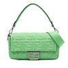 Fendi Zucca Embossed Stitched Leather Baguette Satchel Secondhand