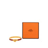 Hermès Gold Plated Courchevel Kelly Cadena Lock Bangle Bracelet Secondhand