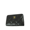 Chanel CC Quilted Caviar Zip Around Coin Purse Secondhand
