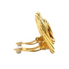 Chanel CC Gold Plated Twisted Round Clip on Earrings Secondhand