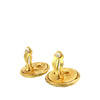 Chanel CC Gold Plated Twisted Round Clip on Earrings Secondhand