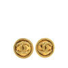 Chanel CC Gold Plated Twisted Round Clip on Earrings Secondhand