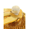 Chanel CC Gold Plated Twisted Round Clip on Earrings Secondhand