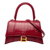 Balenciaga Small Croc Embossed Hourglass Top Handle Bag Secondhand