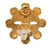 Chanel CC Gold Plated Flower Clip On Earrings Secondhand