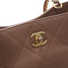 Chanel Quilted Calfskin Turnlock CC Chain Tote Secondhand